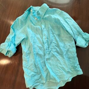 Italian Linen youth large button down
